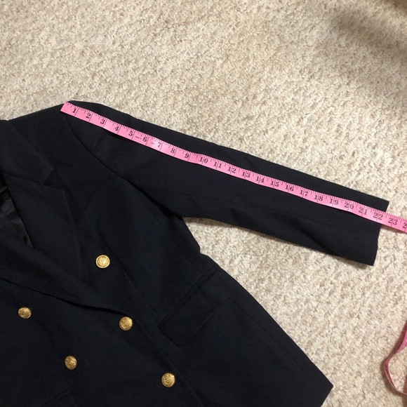 Vintage 100%Wool Navy Military Buttoned Blazer - Picture 11 of 11